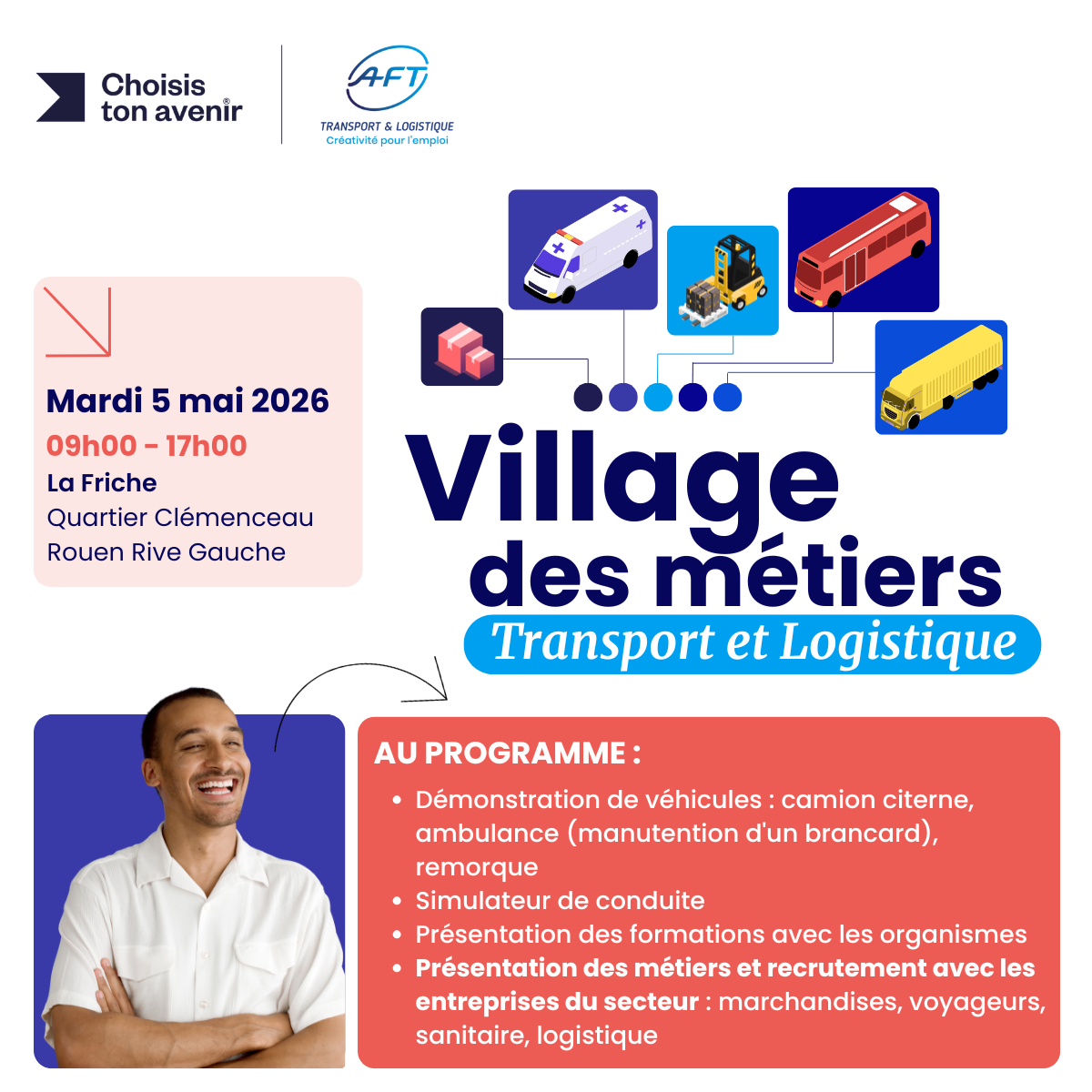 Affiche du Village des Métiers de Rouen le 5 mai 2026