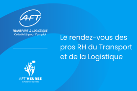 logo de l'AFT'Heures sur fond bleu